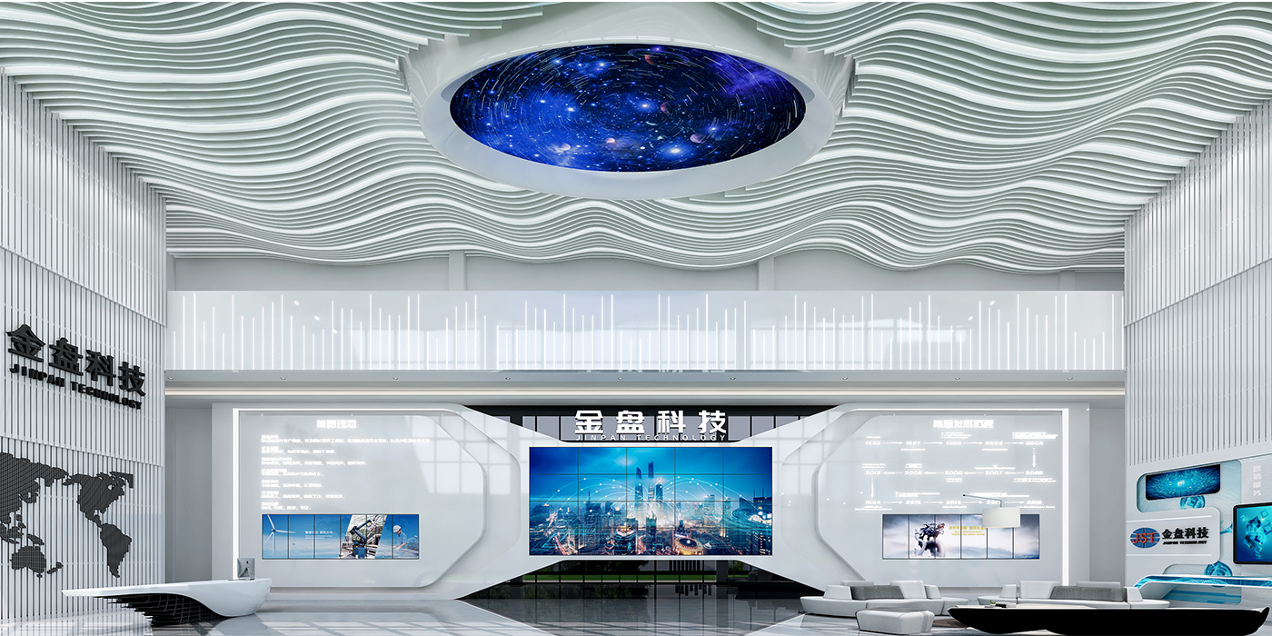 ?？诮鸨P科技數(shù)字化工廠展廳設計